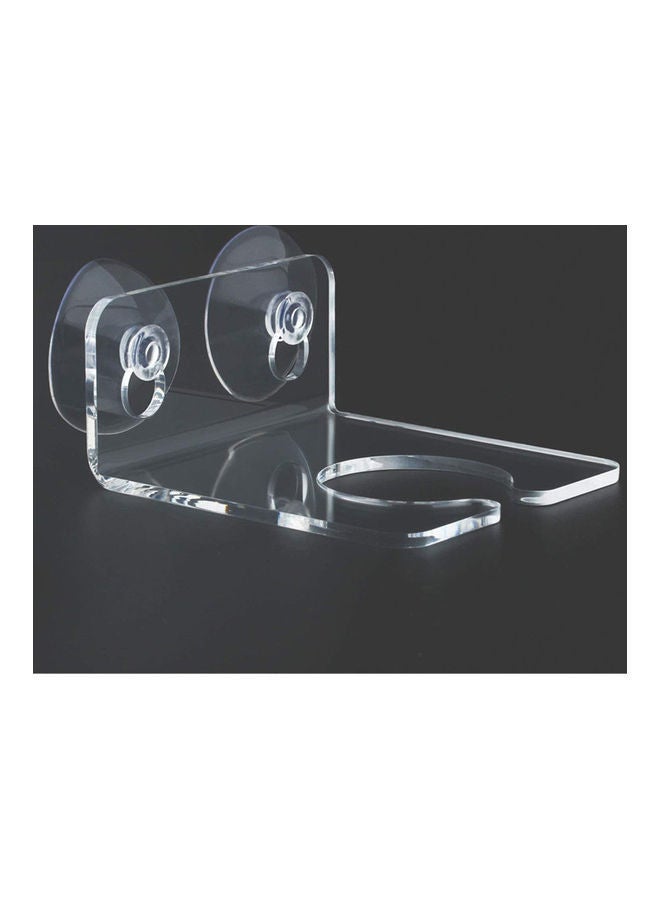 NIBEMINENT Wall Mount Suction Cup Acrylic Single Wine Glass Rack Clear - Image 1