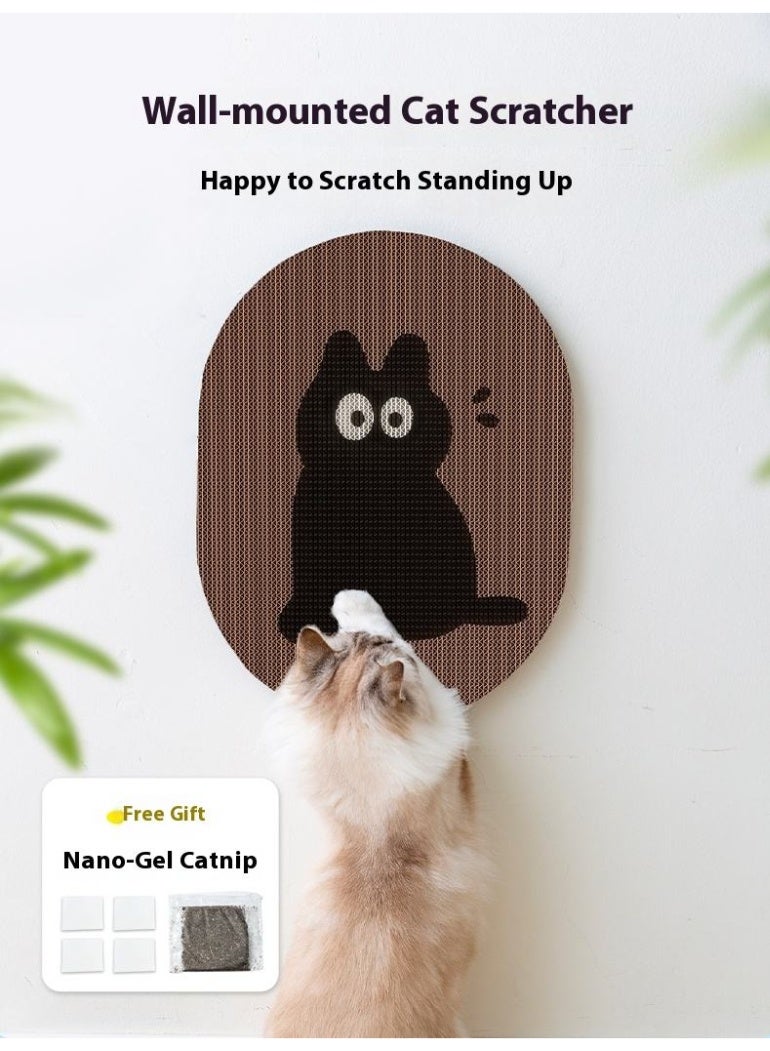 Wall Cat Scratcher, Cute Vertical Cat Scratching Board, Wall Mounted Cat Scratch Pad for Wall, Glass, Wood, and Tile, Furniture Protector - Image 3