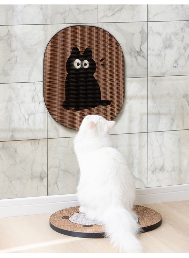 Wall Cat Scratcher, Cute Vertical Cat Scratching Board, Wall Mounted Cat Scratch Pad for Wall, Glass, Wood, and Tile, Furniture Protector - Image 2
