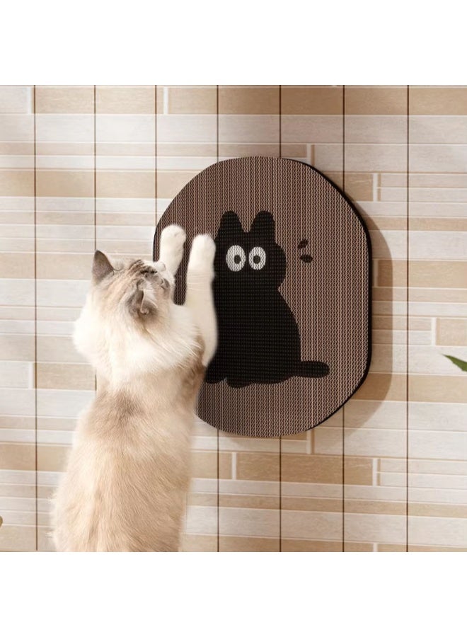 Wall Cat Scratcher, Cute Vertical Cat Scratching Board, Wall Mounted Cat Scratch Pad for Wall, Glass, Wood, and Tile, Furniture Protector - Image 1