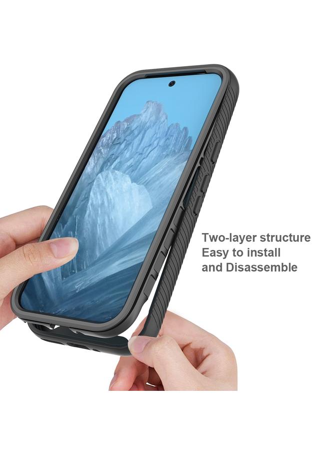 Zaboon Case For Google Pixel 9 / 9 Pro Starry Sky Solid Color Series PC + TPU Phone Case with PET Film - Image 3