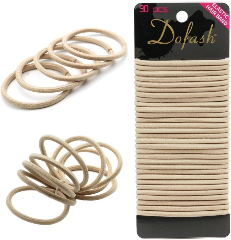 دو فاش 30 قطعة أربطة شعر هايبر مرنة لحاملات ذيل الحصان شقراء