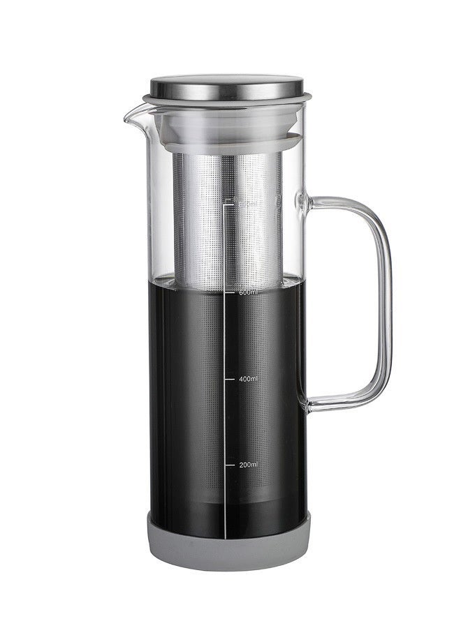 HOMESTAR Cold Brew Coffee Maker Borosilicate Glass & Iced Tea Maker with 304 Stainless Steel Filter, Tea Infuser Ice Cold Brew Pitcher Kitchen 800mL - Image 2