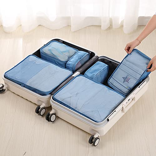 JJ POWER Travel Packing Cubes, Luggage Organizers with Shoe Bag (Sea Blue) - Image 5
