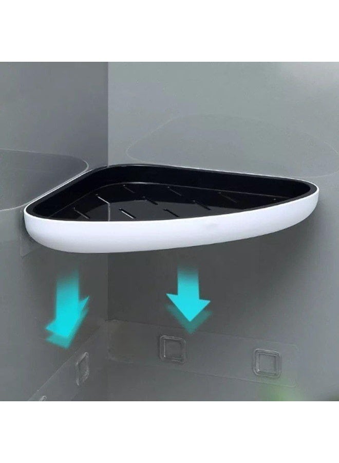 Versatile corner bathroom shelf – Bathroom and kitchen organizer for storing shower essentials and jars HA - Image 5
