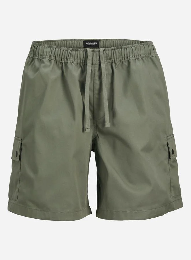 JACK & JONES Mid Rise Regular Fit Cargo Shorts