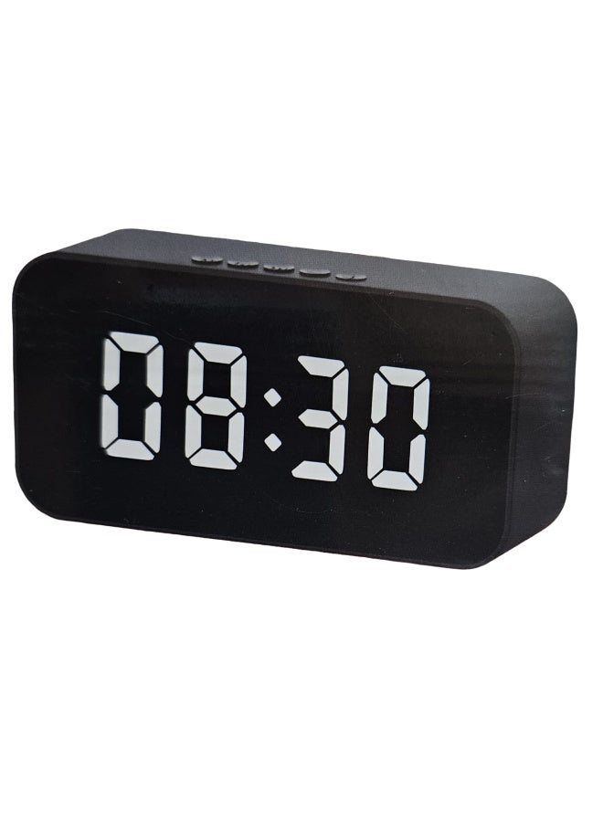 دي إل سي  ساعة منبه رقمية من دي ال سي مع راديو FM وتشغيل الذاكرة وتوصيل AUX متعدد الالوان - Image 4