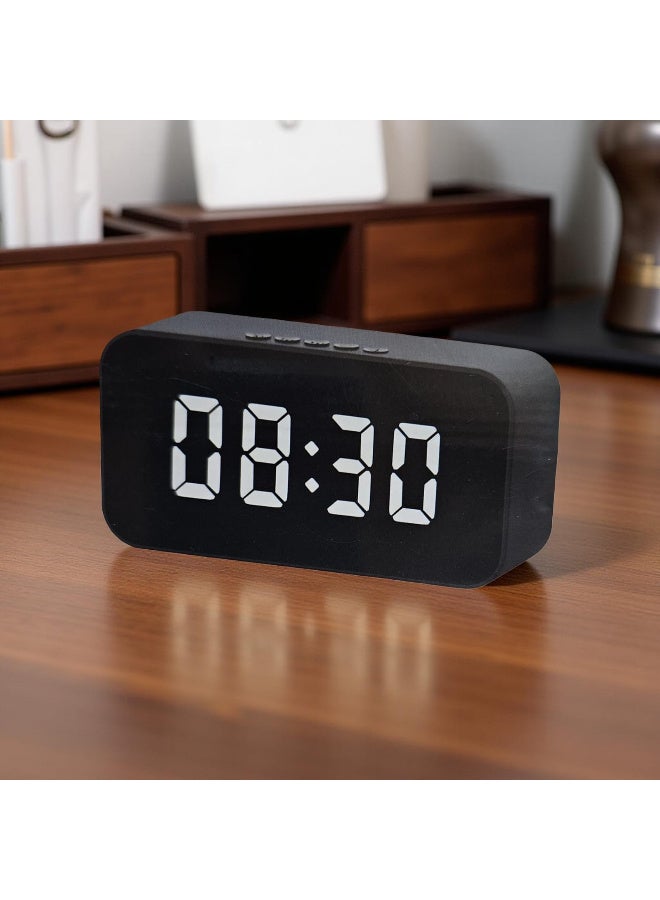 دي إل سي  ساعة منبه رقمية من دي ال سي مع راديو FM وتشغيل الذاكرة وتوصيل AUX متعدد الالوان - Image 2