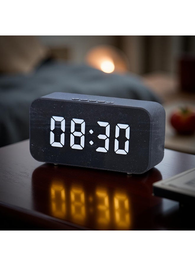 دي إل سي  ساعة منبه رقمية من دي ال سي مع راديو FM وتشغيل الذاكرة وتوصيل AUX متعدد الالوان - Image 5