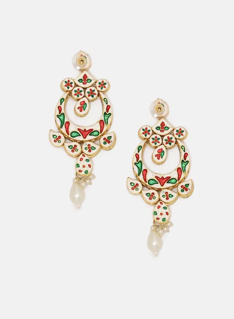 Priyaasi Plated Kundan Drop Earrings