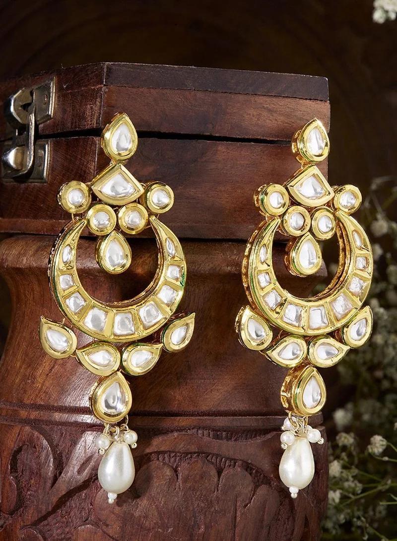 Priyaasi Plated Kundan Drop Earrings