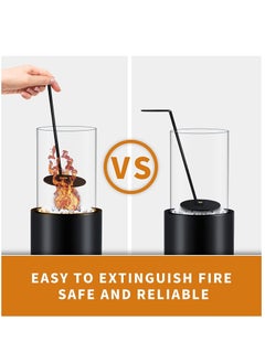 Y&D Tabletop Fireplace Portable Fire Pit w/ Killer and Pebbles (Black)  - Image 3