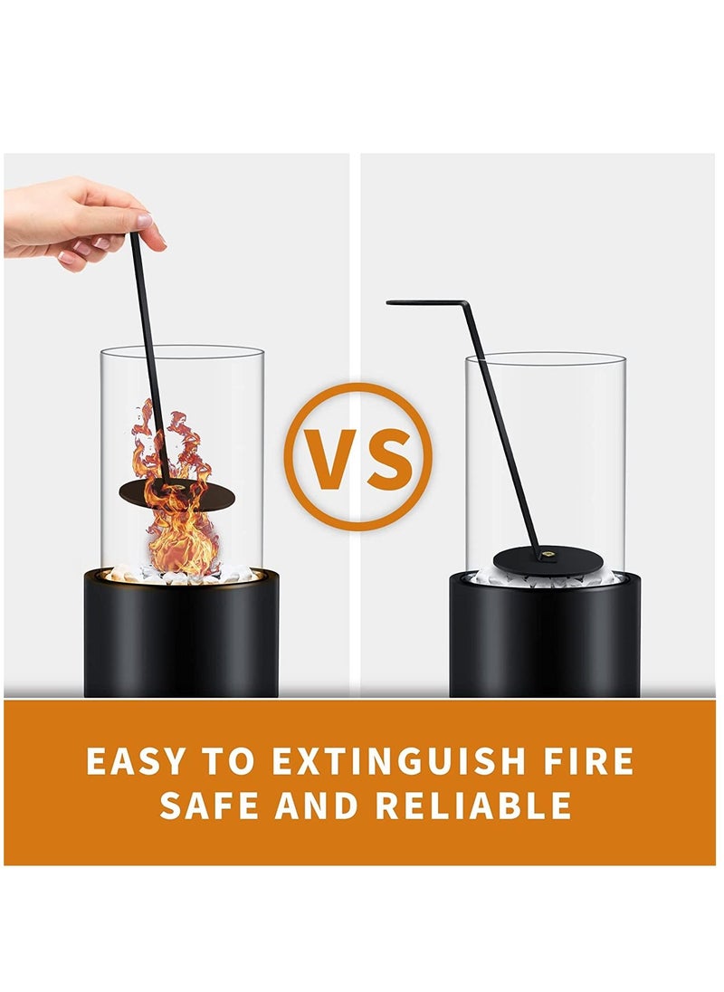 Y&D Tabletop Fireplace Portable Fire Pit w/ Killer and Pebbles (Black)  - Image 3