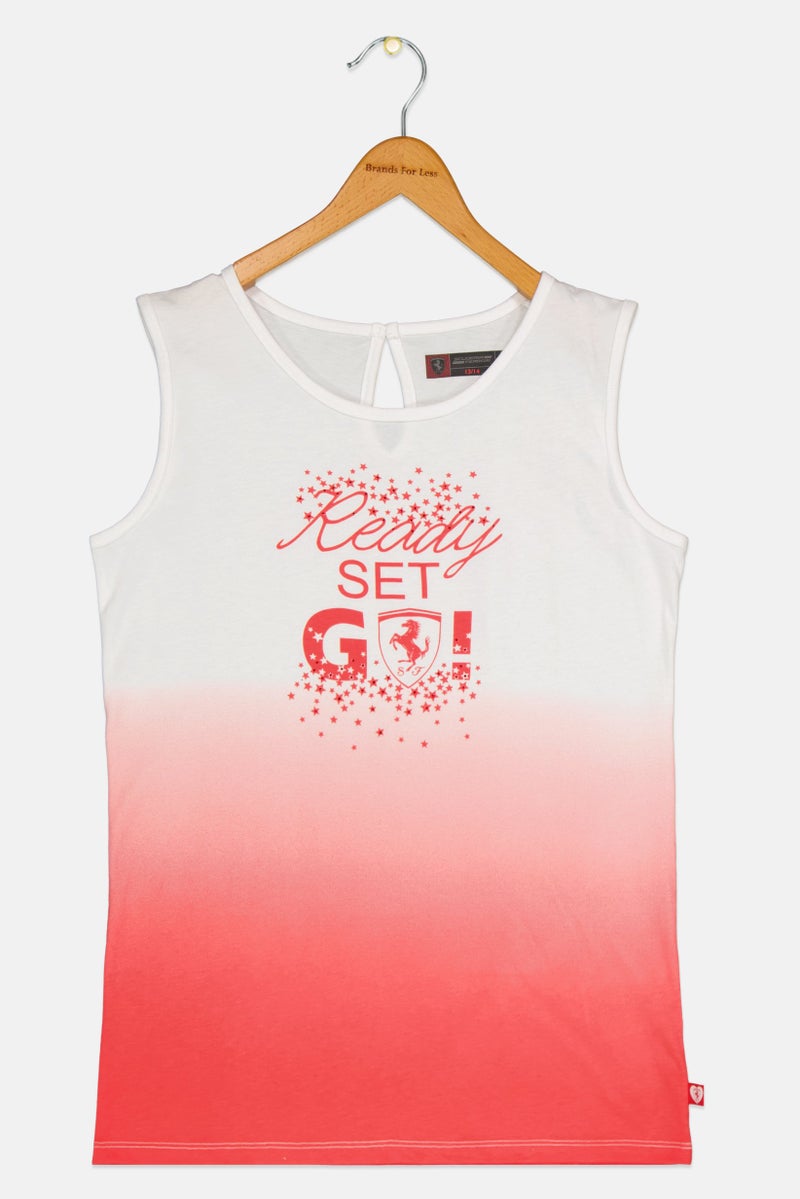 Scuderia Ferrari Kids Girl Sportswear Fit Sleeveless Outdoor Tank Top, Multicolor - Image 1