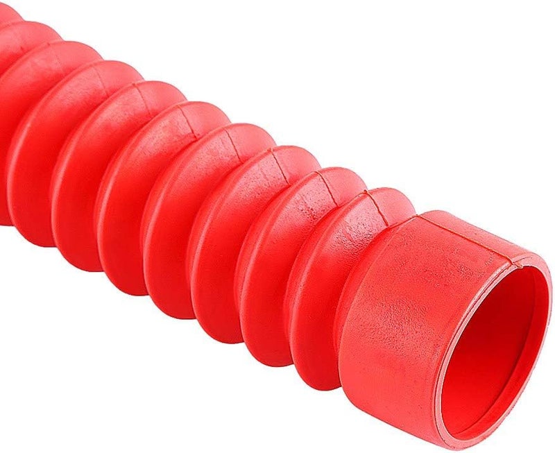 Keenso 1 Pair Rubber Fork Cover Gaiters Motorcycle Front Fork Gaiters Boots Shock Damping Dust Cover 205 x 42mm (Red) - Image 3