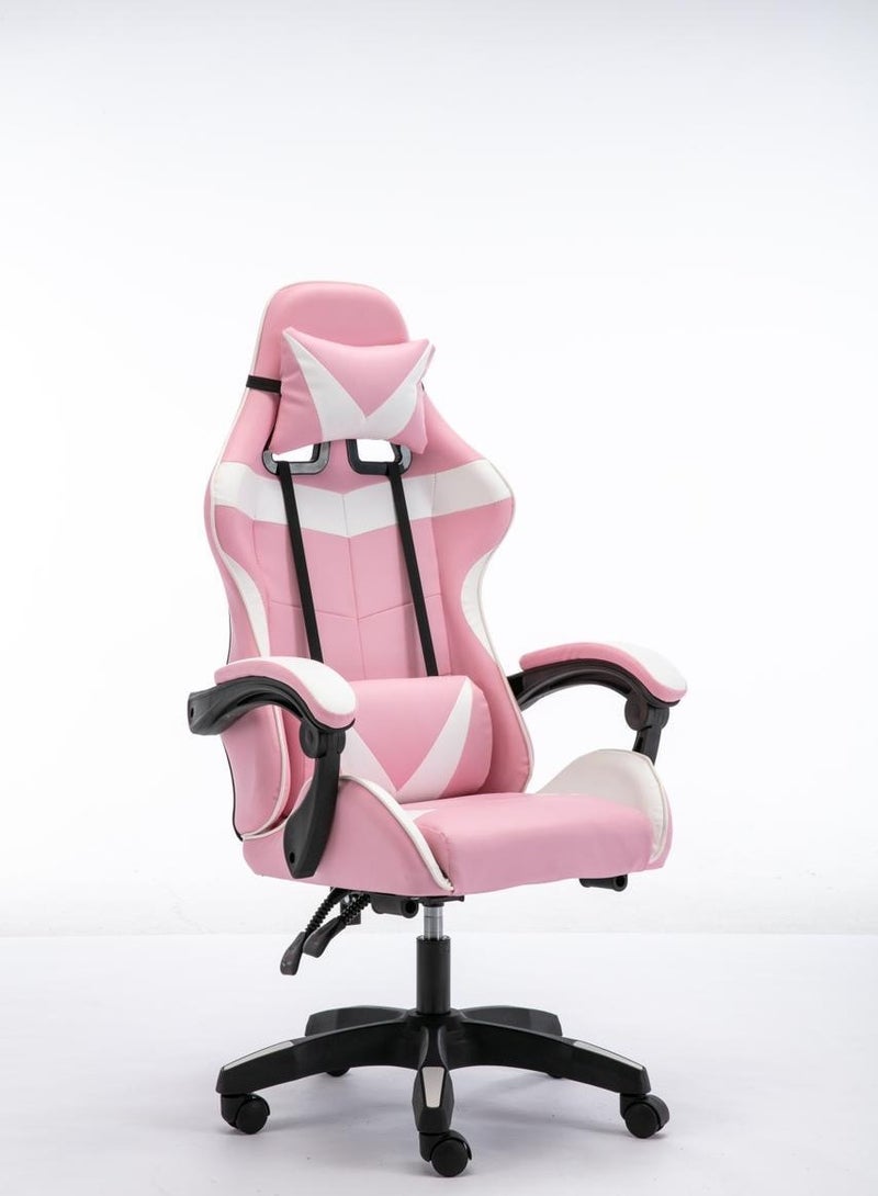 Generic Professional Gaming Chair, Office Chair, Solid Computer Chair with Footrest, Ergonomic Computer Chair with Footrest, Leather Swivel Table Gaming Chair, Swivel Chair with Headrest and Lumbar Support, E 