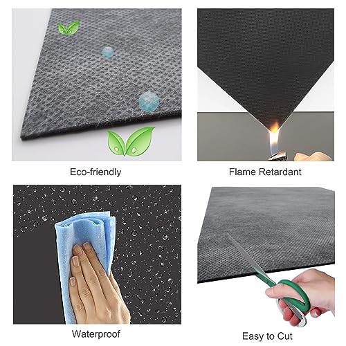 Foneso Mass Loaded Vinyl Sound Proof Barrier, Anti Vibration Deadening Soundproofing Material, Reduces Noise, 12"x12", Thick 80 mil (2mm) (12 Pack) - Image 4