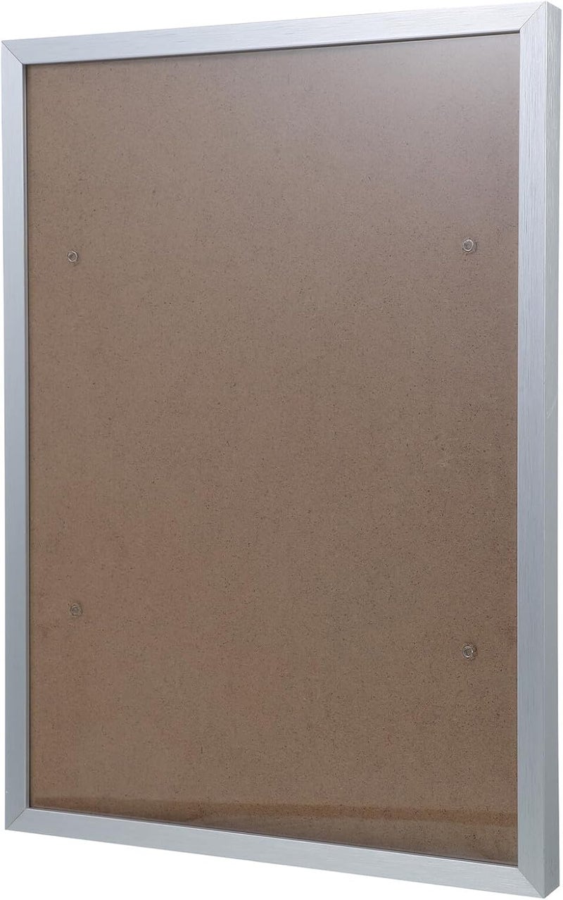 إطار ملصق من سبائك الألومنيوم VICASKY مقاس A4 21x29.7 سم، فضي غير لامع، إطار صور معدني بحواف رفيعة لملصقات الأفلام والحفلات الموسيقية - Image 1
