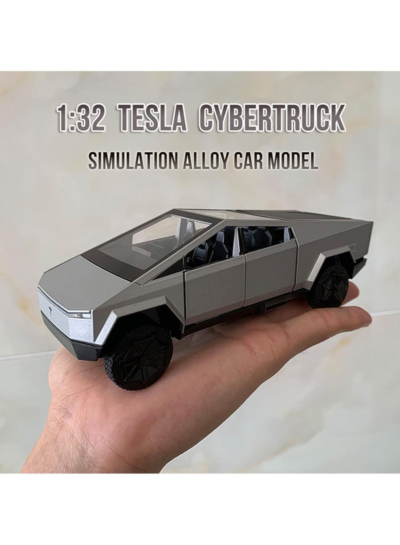 Cybertruck toy car for Tesla 1:32 , Pickup Trailer Alloy Car Model Diecasts Metal Off-Road Vehicles Truck Model Sound and Light Kids Toys Gift - Image 4