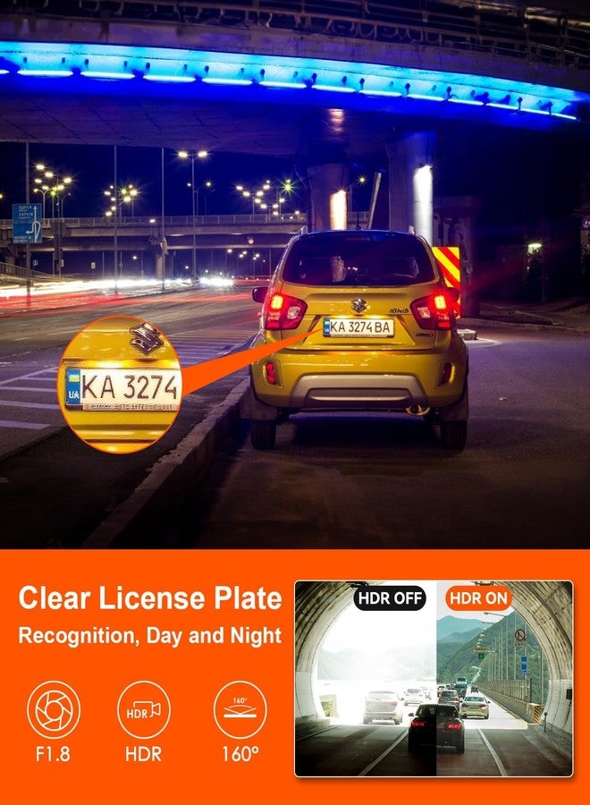 Vantrue E1 Lite 1080P WiFi Mini Dash Cam with GPS and Speed, Free App, Voice Control Detachable Dash Camera, 24 Hours Parking Mode, Night Vision, Motion Detection, Loop Recording, Support 512GB Max - Image 3