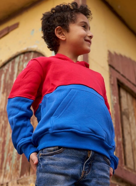 Multicolor hoodie Red/Blue