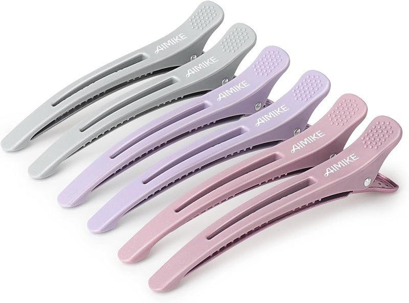 AIMIKE 6 Pcs Hair Clips for Styling Section, No Crease Duck Billed Cut Ears, Hair Styling Clips, Hair Clips, Salon Hair Section Clips - Image 1