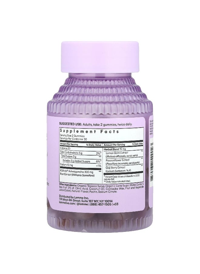 Lemme Lemme, Chill, De-Stress Ashwagandha Gummies, 60 Gummies  - Image 2