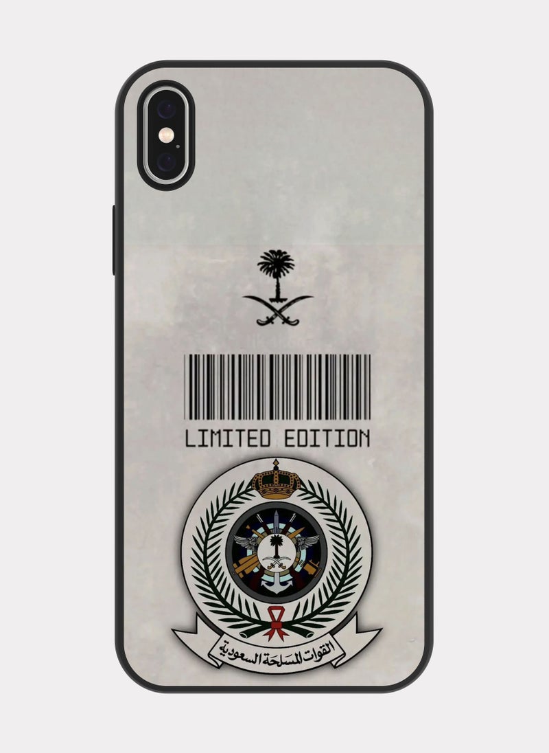 بكسلات كفر ايفون اكس اس ماكس القوات المسلحة السعودية رمادي - Image 1