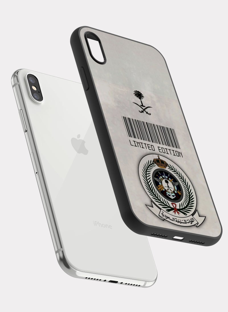 بكسلات كفر ايفون اكس اس ماكس القوات المسلحة السعودية رمادي - Image 2