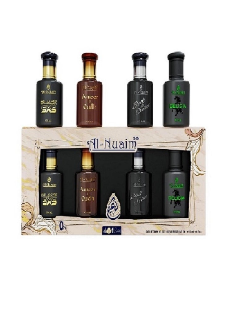 Al Nuaim Al-Nuaim 4 In 1 Attar Gift Set - 9.9ml Each | Alcohol Free Attar | Captivating & Long Lasting Fragrance 