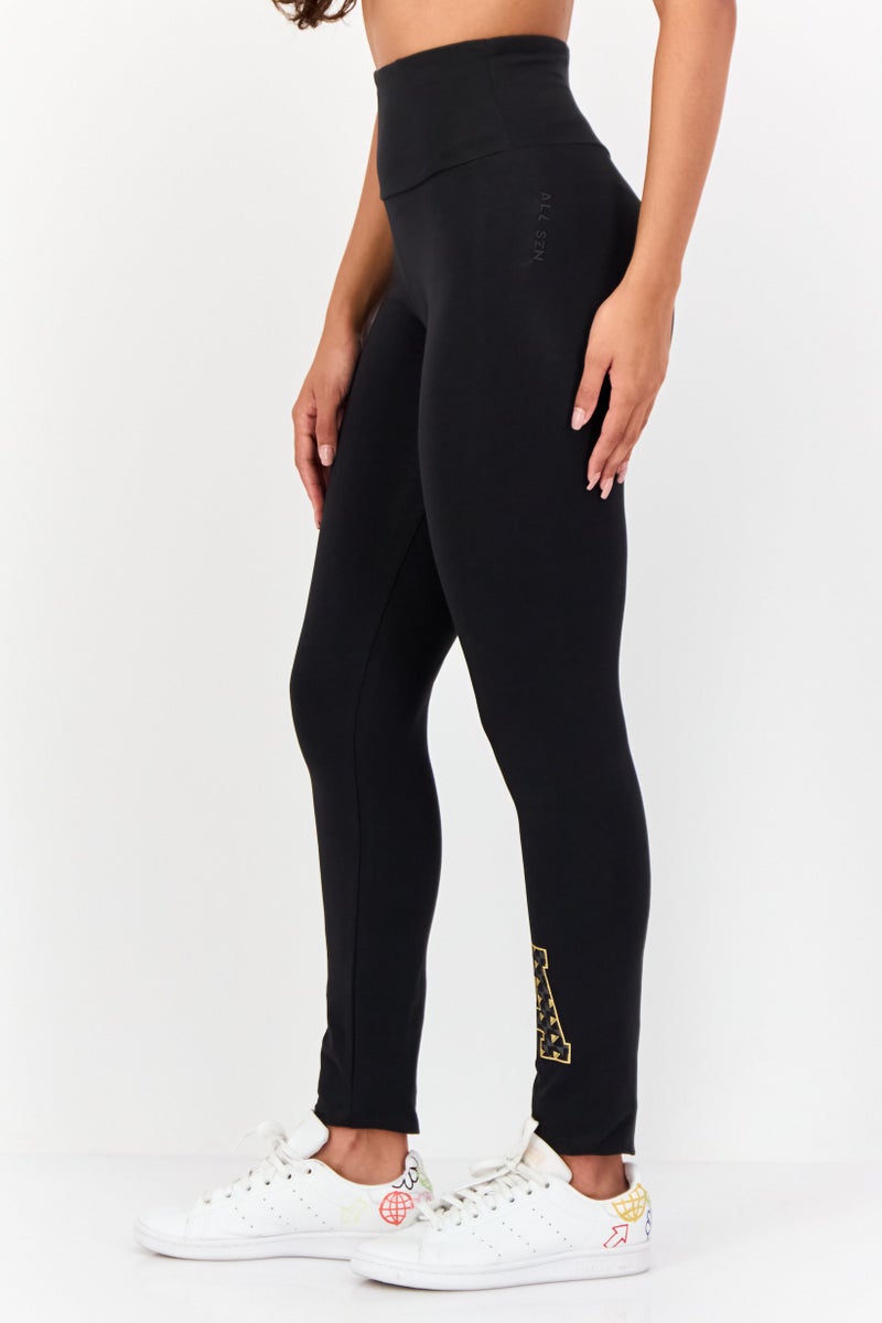 Adidas Women Sportswear Fit Pull On Training Leggings, Black - Image 4