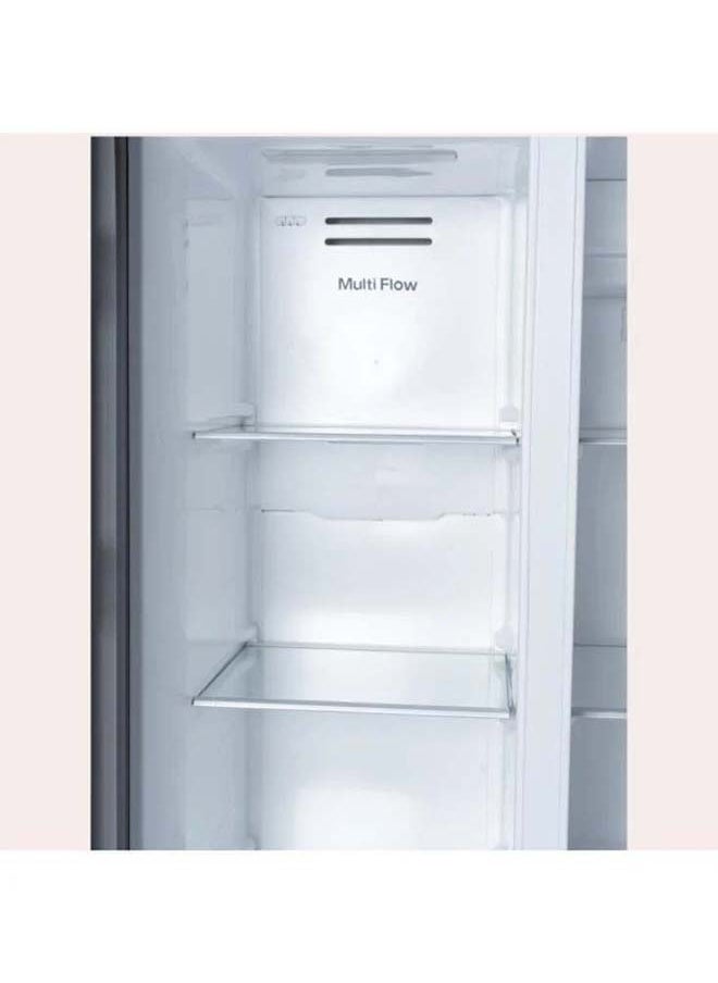 amax - Amax side-by-side refrigerator, 18.4 cubic feet capacity - silver - HSBS19AX - Image 1