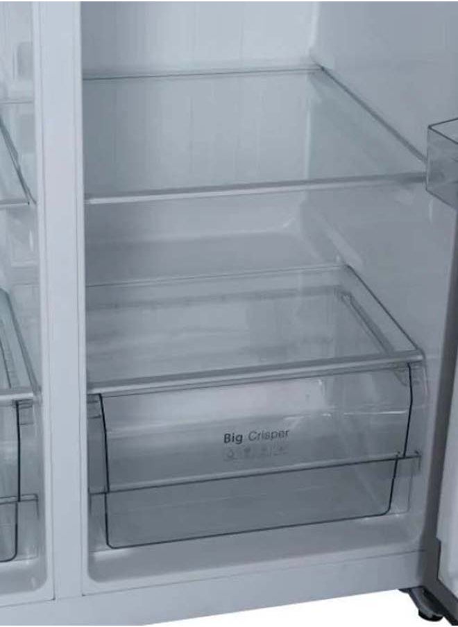 amax - Amax side-by-side refrigerator, 18.4 cubic feet capacity - silver - HSBS19AX - Image 1