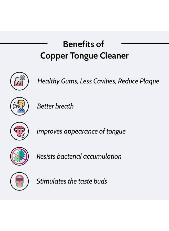 WHOLELIFEOBJECTS Pure Copper Tongue Scraper Cleaner | Perfect Surgical Tongue Scraper | Best Remedy for Bad Breath | Maintains Oral Hygiene| Flexible Handle and Comfortable Grip, Set of 8 Pieces - Image 4