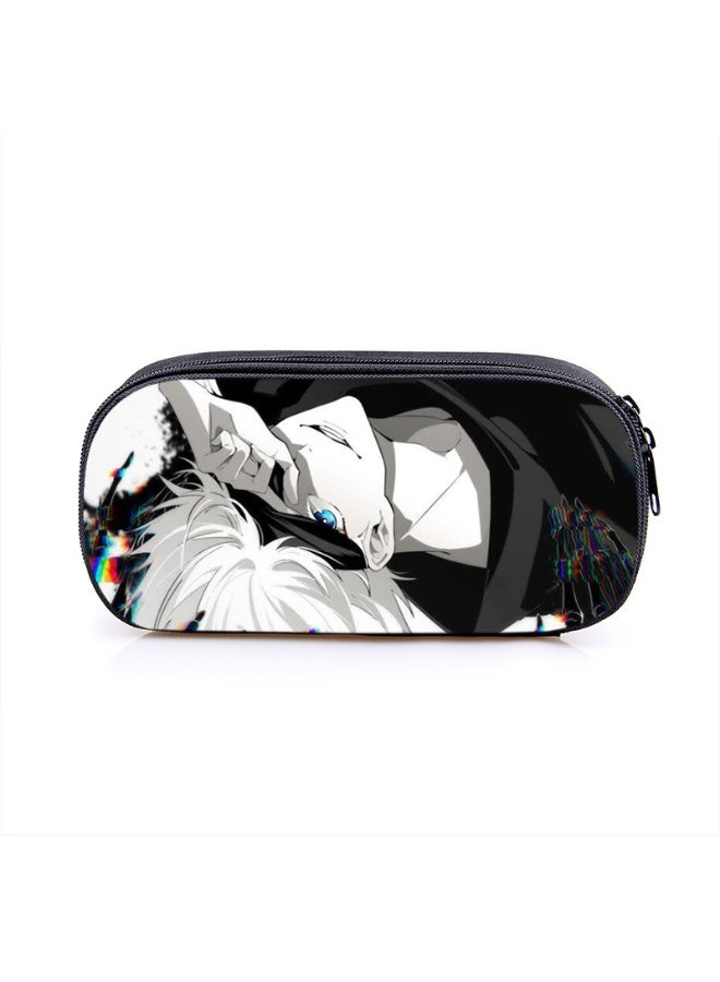 general Jujutsu Kaisen Gojo Satoru pencil case, large-capacity storage pencil case for primary and middle school students, children's stationery bag - Image 1