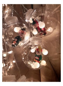 Generic LED String Light Balls Curtain the shape of a ball with Ramadan cartoon shapes inside  - Image 2