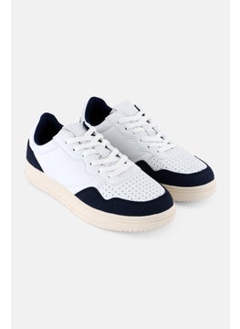 Men Lace Up Sports Shoes, White
