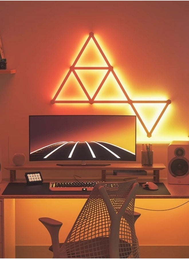 Milatech - 12 LED Light Lines Smart WiFi Tuya LED, Wall Light Color Dimmable Smart Music Sync Rhythm APP Smart Control RGB Mood Light for Game Room Home Wall Decor Light Strip Kit(UK plug) - Image 1