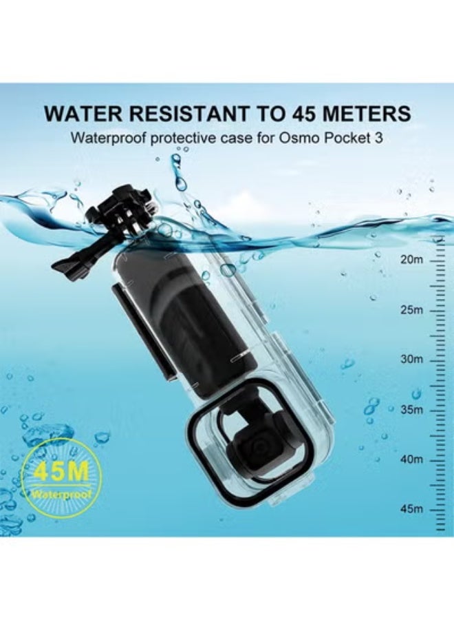 بولوز جراب غوص PULUZ المقاوم للماء تحت الماء حتى عمق 45 مترًا (شفاف) لكاميرا DJI Osmo Pocket 3 - Image 2