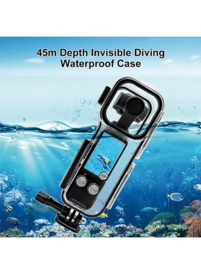 بولوز جراب غوص PULUZ المقاوم للماء تحت الماء حتى عمق 45 مترًا (شفاف) لكاميرا DJI Osmo Pocket 3 - Image 5