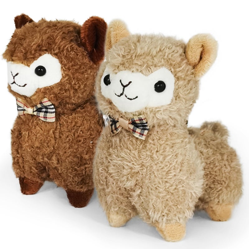 JIAHO 2 Pcs Cute Alpaca Stuffed Animals for Girls and Boys Soft Mini Alpaca Plush Toys Sheep Stuffed Animal Bulk Kawaii Plushies Treasure Box Plush Doll Toys for Classroom Christmas Decorations - Image 2