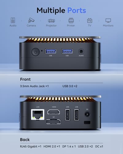 KAMRUI Essenx E1 Mini PC, 16GB DDR4 RAM 512GB M.2 SSD, Mini Computer Twin Lake N150 (Beat N100/N95,up to 3.6GHz), Desktop Computer Dual 4K, Ethernet, WiFi, Bluetooth for Business, Office, Home - Image 5