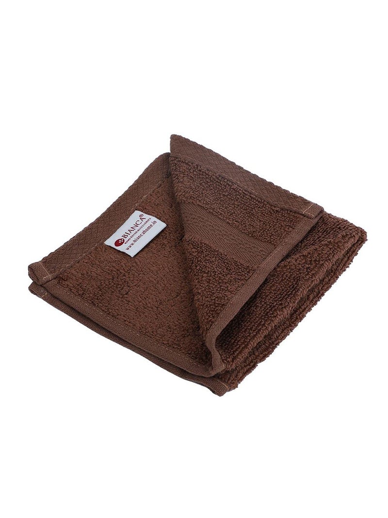 Bianca 500 GSM 100% Cotton Ultra Soft Zero Twist Hygro Tech 4Pc Face Towel - Chocolate - Image 4