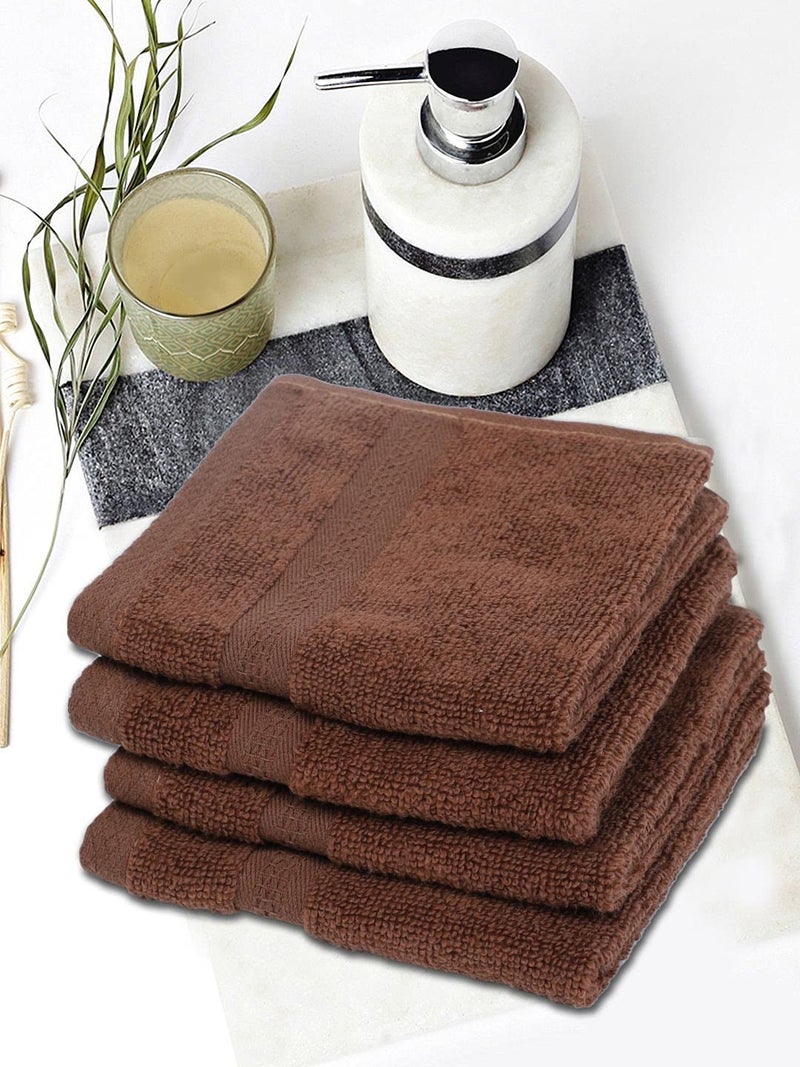 Bianca 500 GSM 100% Cotton Ultra Soft Zero Twist Hygro Tech 4Pc Face Towel - Chocolate - Image 3