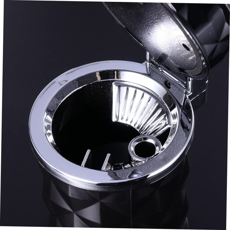 Portable Car Ashtray with Led Light Non Slip Base Smokeless Cup Black - Image 4