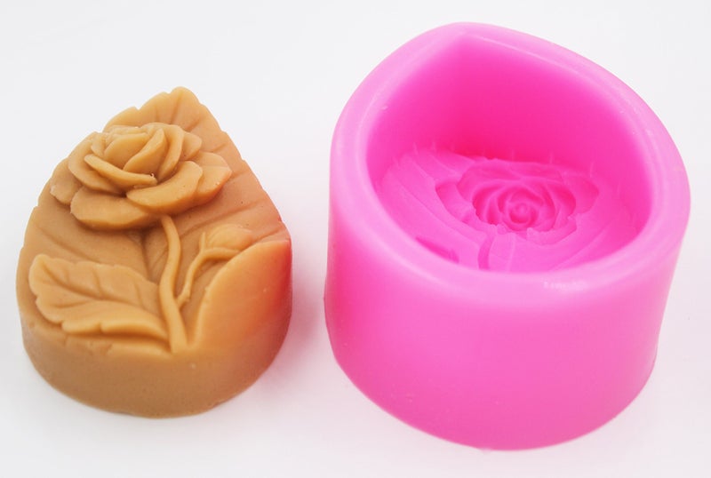 Longzang Rose Mould S374 Art Silicone Soap Craft DIY Handmade Candle Molds - Image 5