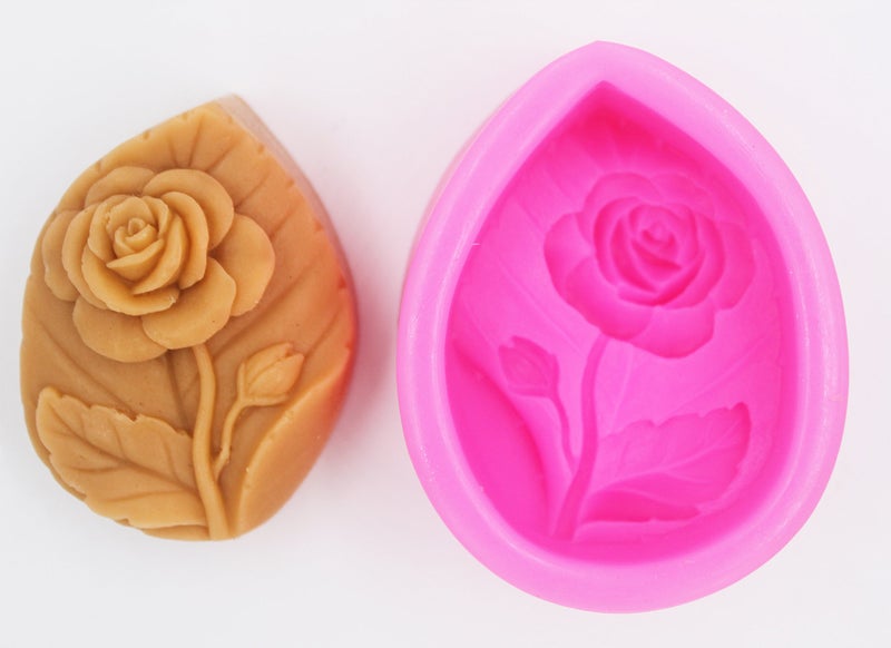 Longzang Rose Mould S374 Art Silicone Soap Craft DIY Handmade Candle Molds - Image 4