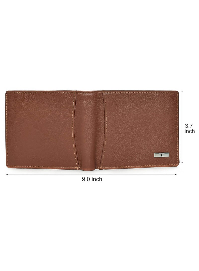 URBANFOREST Urban Forest Oliver Redwood Light Brown Leather Wallet for Men, 6 Card Slot - Image 3