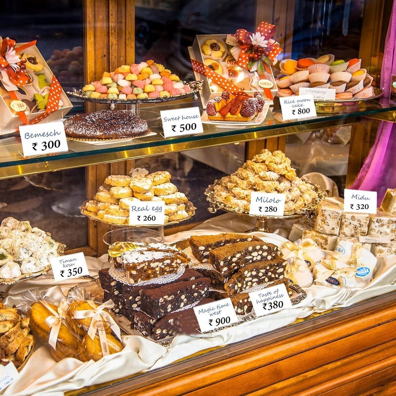 Shuban Acrylic Sign Holder L-Shape Acrylic Table Display Label Price Tag Name Card Holder Stands For School Office Counter Restaurants Supermarket (4 Inch W X 2.5 Inch H - 10Pcs) - Image 5