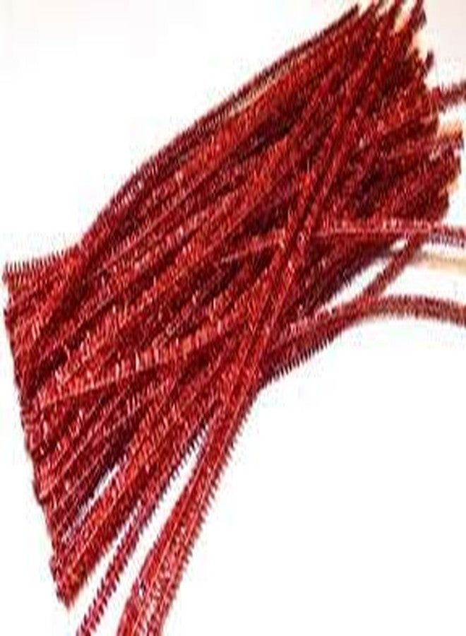 3A Featuretail Craft Pipe Cleaner for Hobby Crafts, Scrapbooking, DIY Accessory, Synthetic Pipe Cleaners Sparkled (RED, 12-inch) -Set of 100 - Image 1